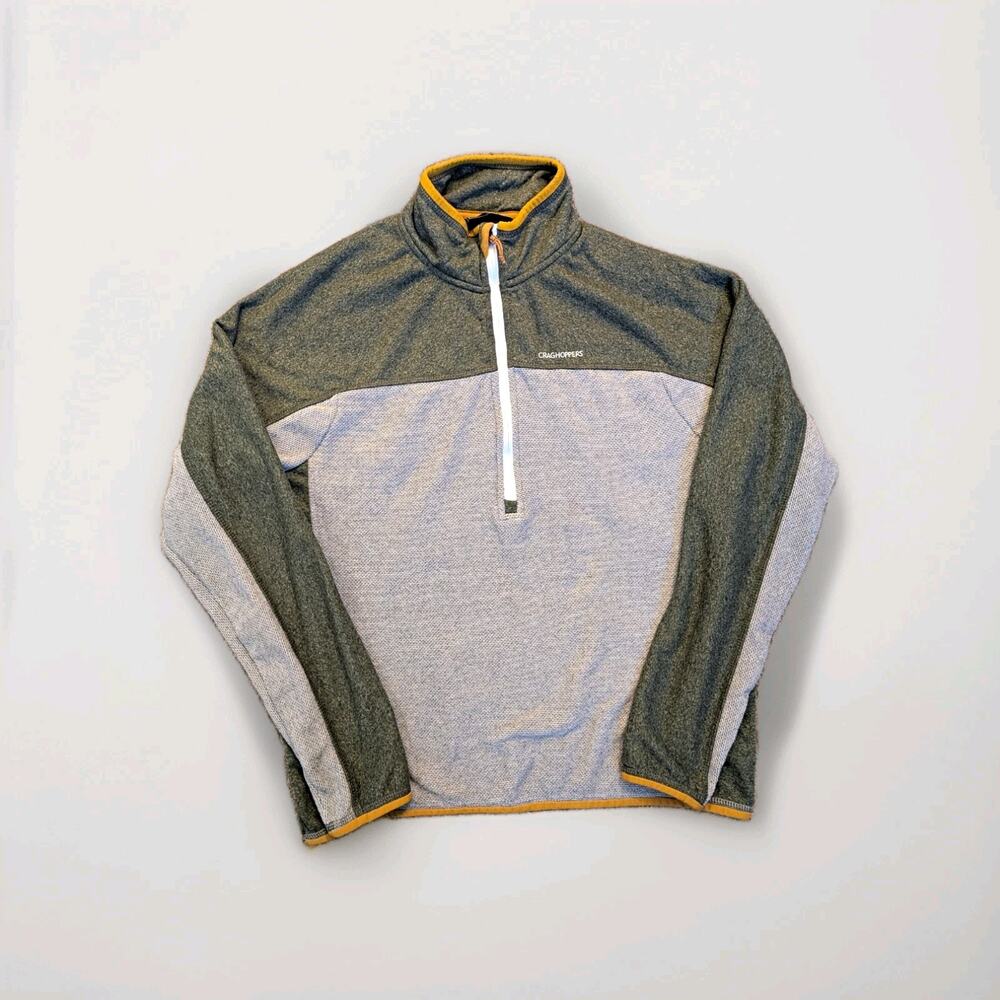 Craghoppers Men’s M Colorblock 1/4 Zip Fleece Mock Neck Pullover Sweatshirt